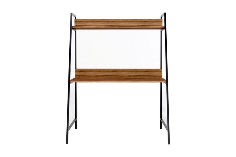 Homitis Skrivebord 115x150x115 cm med opbevaring - Brun - Skrivebord
