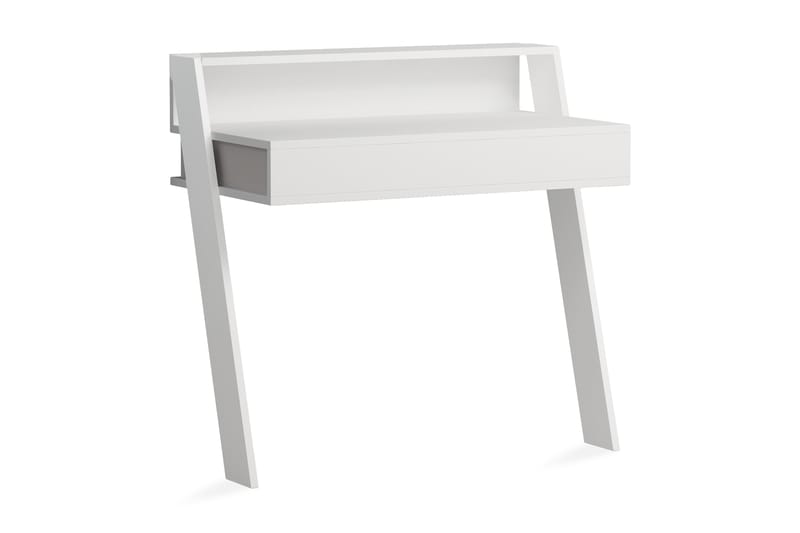 Homitis Vægskrivebord 94 cm med Opbevaring Skuffe + Hylde - Hvid - Møbler - Borde - Kontorbord - Skrivebord