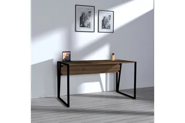 Husada Skrivebord 140 cm - Valnøddebrun/Sort - Møbler - Borde - Kontorbord - Skrivebord
