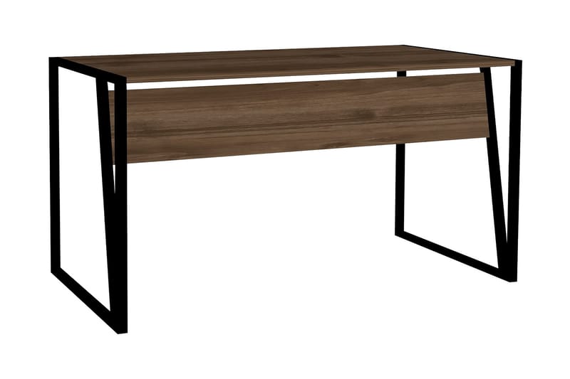 Husada Skrivebord 140 cm - Valnøddebrun/Sort - Møbler - Borde - Kontorbord - Skrivebord