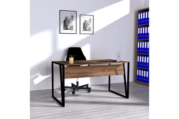 Husada Skrivebord 140 cm - Valnøddebrun/Sort - Møbler - Borde - Kontorbord - Skrivebord