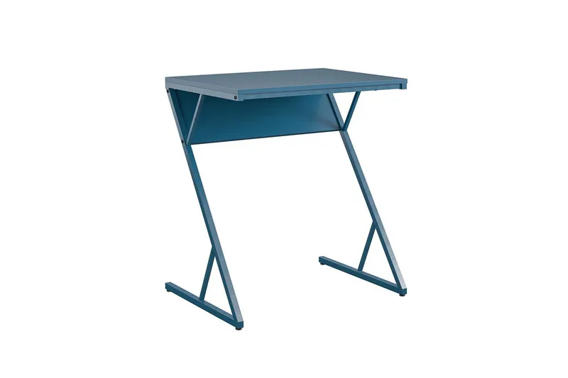 Skrivebord i Træ med Metalstel - Blå - Møbler - Borde - Kontorbord - Skrivebord