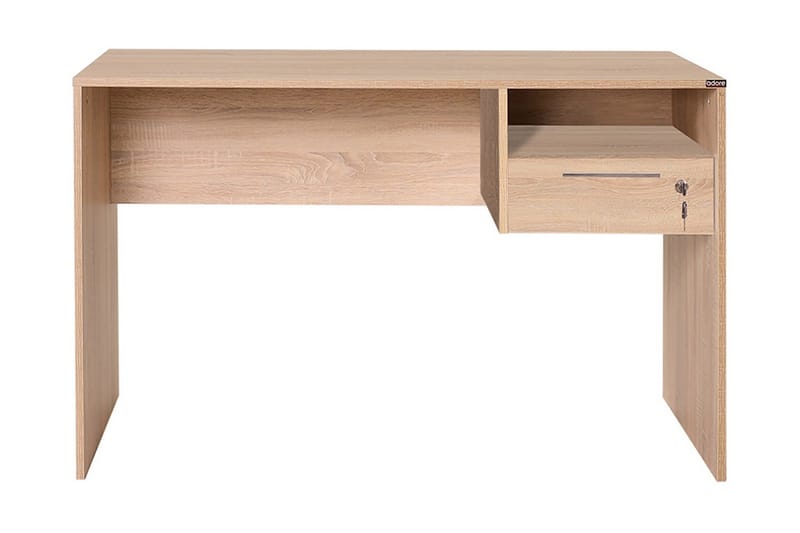 Irbene Skrivebord 120 cm med Opbevaringshylder + Låsebar Sku - Natur - Skrivebord