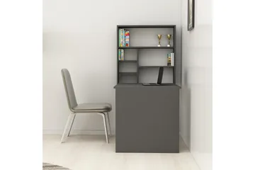 Irbene Vægskrivebord 59 cm med Opbevaringshylde - Antracit - Møbler - Borde - Kontorbord - Skrivebord
