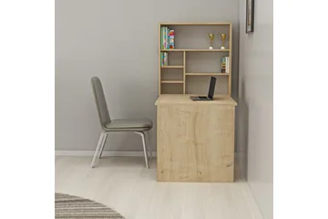 Irbene Vægskrivebord 59 cm med Opbevaringshylde - Natur - Møbler - Borde - Kontorbord - Skrivebord