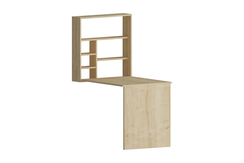 Irbene Vægskrivebord 59 cm med Opbevaringshylde - Natur - Møbler - Borde - Kontorbord - Skrivebord