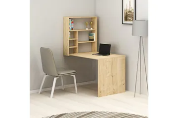 Irbene Vægskrivebord 59 cm med Opbevaringshylde - Natur - Møbler - Borde - Kontorbord - Skrivebord