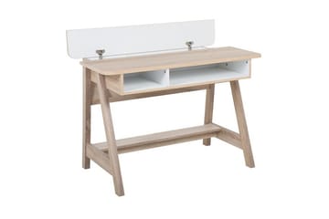 Jackson Skrivebord 110 cm med Opbevaring Hylde - Hvid - Møbler - Borde - Kontorbord - Skrivebord