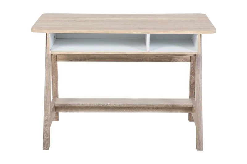 Jackson Skrivebord 110 cm med Opbevaring Hylde, Hvid