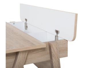 Jackson Skrivebord 110 cm med Opbevaring Hylde - Hvid - Møbler - Borde - Kontorbord - Skrivebord