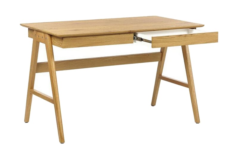 Jahnyia Skrivebord 120 cm 2 Skuffer - Lysebrun - Møbler - Borde - Kontorbord - Skrivebord