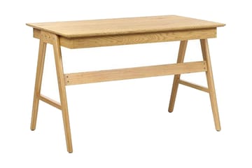 Jahnyia Skrivebord 120 cm 2 Skuffer - Lysebrun - Møbler - Borde - Kontorbord - Skrivebord