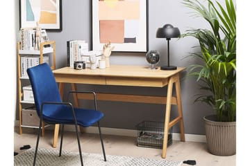 Jahnyia Skrivebord 120 cm 2 Skuffer - Lysebrun - Møbler - Borde - Kontorbord - Skrivebord