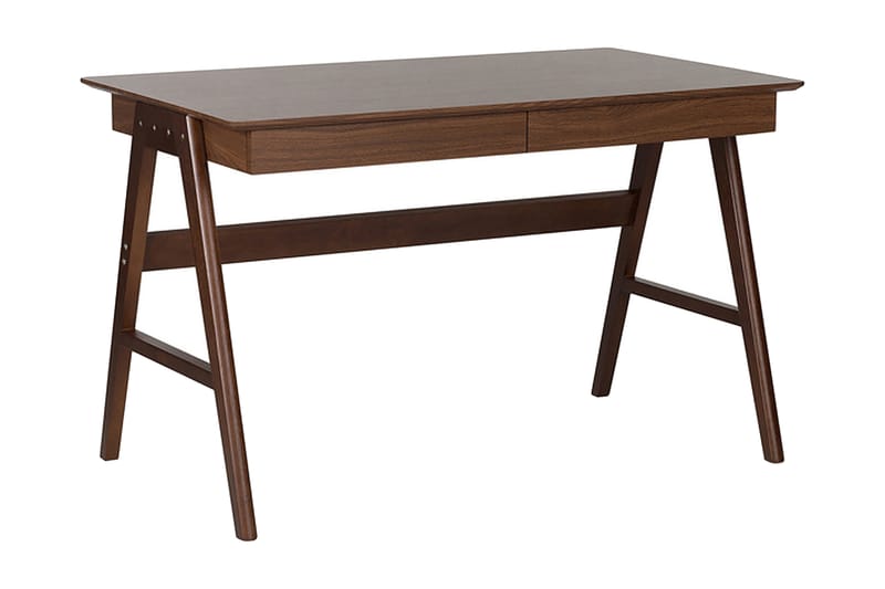Jahnyia skrivebord med 2 skuffer - Træ / natur - Møbler - Borde - Kontorbord - Skrivebord
