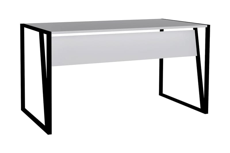 Jarlech Skrivebord 140 cm - Hvid/Sort - Møbler - Borde - Kontorbord - Skrivebord