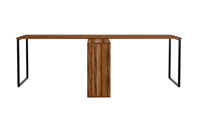 Kafrein Skrivebord 240x72x240 cm - Brun - Møbler - Borde - Kontorbord - Skrivebord