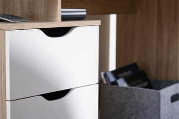Kaille Rektangulært Skrivebord med Skuffer i Træ - Beige - Møbler - Borde - Kontorbord - Skrivebord