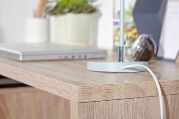Kaille Rektangulært Skrivebord med Skuffer i Træ - Beige - Møbler - Borde - Kontorbord - Skrivebord