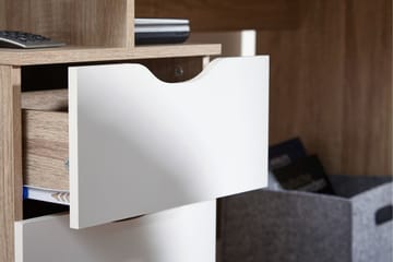 Kaille Rektangulært Skrivebord med Skuffer i Træ - Beige - Møbler - Borde - Kontorbord - Skrivebord