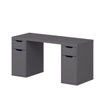 Skrivebord Kalune Design Alen 150 cm (150 x 75 x 60 cm) Antracit 2 skuffer, 2 skabe - Antracit - Møbler - Borde - Kontorbord - Skrivebord