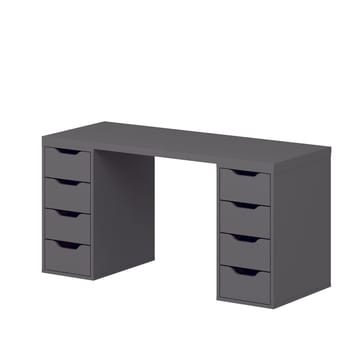 Skrivebord Kalune Design Alen 150 cm (150 x 75 x 60 cm) Antracit 8 skuffer - Antracit - Møbler - Borde - Kontorbord - Skrivebord