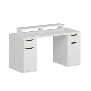Skrivebord Kalune Design Alen 150 cm (150 x 75 x 60 cm) Hvid 2 skuffer, 2 skabe - Hvid - Møbler - Borde - Kontorbord - Skrivebord