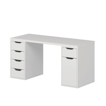 Skrivebord Kalune Design Alen 150 cm (150 x 75 x 60 cm) Hvid 5 skuffer - Hvid - Møbler - Borde - Kontorbord - Skrivebord