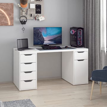 Skrivebord Kalune Design Alen 150 cm (150 x 75 x 60 cm) Hvid 5 skuffer - Hvid - Møbler - Borde - Kontorbord - Skrivebord