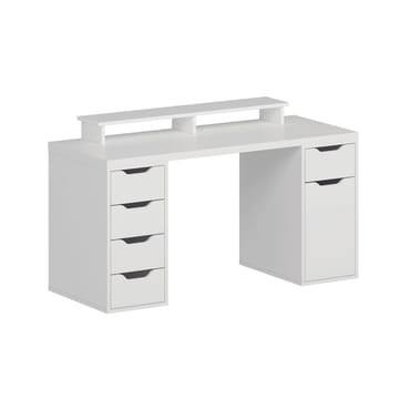 Skrivebord Kalune Design Alen 150 cm (150 x 75 x 60 cm) Hvid 5 skuffer - Hvid - Møbler - Borde - Kontorbord - Skrivebord