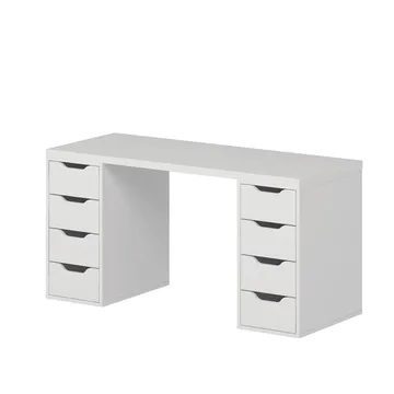Skrivebord Kalune Design Alen 150 cm (150 x 75 x 60 cm) Hvid 8 skuffer - Hvid - Møbler - Borde - Kontorbord - Skrivebord