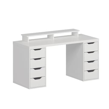 Skrivebord Kalune Design Alen 150 cm (150 x 75 x 60 cm) Hvid 8 skuffer - Hvid - Møbler - Borde - Kontorbord - Skrivebord