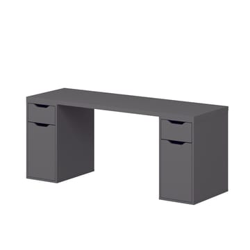Skrivebord Kalune Design Alen 180 cm (180 x 75 x 60 cm) Antracit 2 skuffer, 2 skabe - Antracit - Møbler - Borde - Kontorbord - Skrivebord