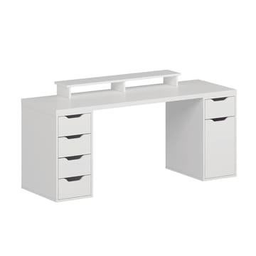 Skrivebord Kalune Design Alen 180 cm (180 x 75 x 60 cm) Hvid 5 skabe - Hvid - Møbler - Borde - Kontorbord - Skrivebord