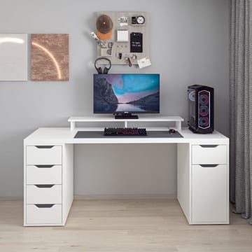 Skrivebord Kalune Design Alen 180 cm (180 x 75 x 60 cm) Hvid 5 skabe - Hvid - Møbler - Borde - Kontorbord - Skrivebord