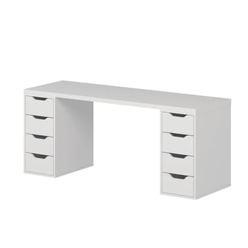 Skrivebord Kalune Design Alen 180 cm (180 x 75 x 60 cm) Hvid 8 skuffer - Hvid - Møbler - Borde - Kontorbord - Skrivebord