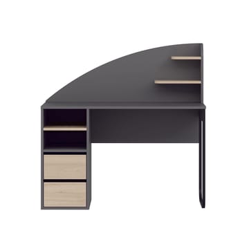 Skrivebord Kalune Design Mirel (120 x 120 x 60 cm) Antracit valnød - Antracit/Valnød - Møbler - Borde - Kontorbord - Skrivebord