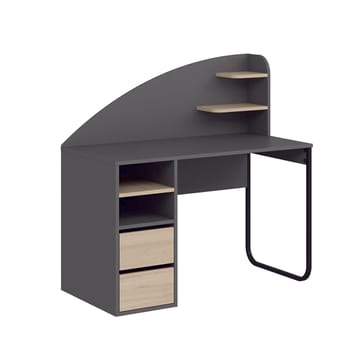 Skrivebord Kalune Design Mirel (120 x 120 x 60 cm) Antracit valnød - Antracit/Valnød - Møbler - Borde - Kontorbord - Skrivebord