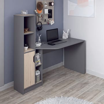 Skrivebord Kalune Design Viora (150 x 140 x 60 cm) Antracit valnød - Antracit og valnød - Møbler - Borde - Kontorbord - Skrivebord