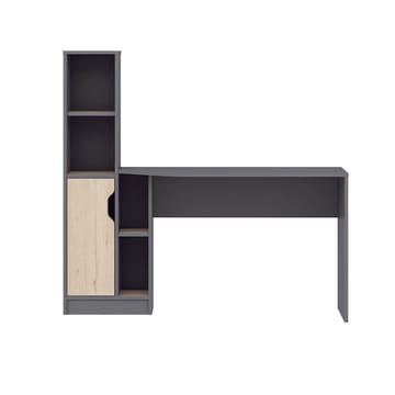 Skrivebord Kalune Design Viora (150 x 140 x 60 cm) Antracit valnød - Antracit og valnød - Møbler - Borde - Kontorbord - Skrivebord