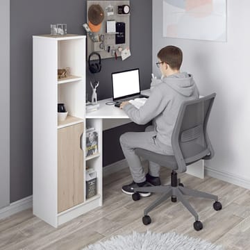 Skrivebord Kalune Design Viora (150 x 140 x 60 cm) Hvid valnød - Hvid og valnød - Møbler - Borde - Kontorbord - Skrivebord