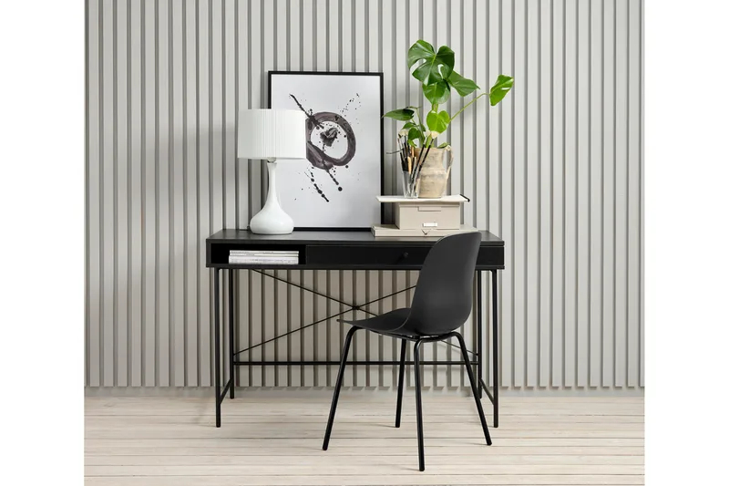 Kamello Skrivebord 120 cm - Sort - Møbler - Borde - Kontorbord - Skrivebord