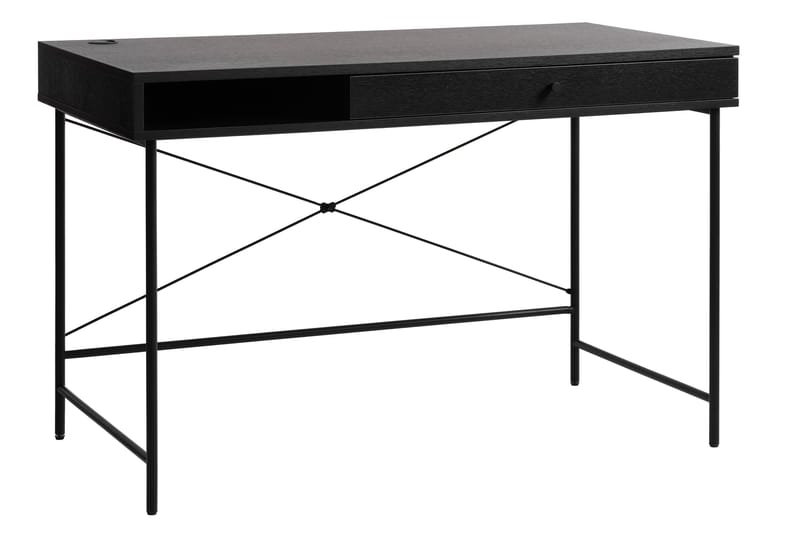 Kamello Skrivebord 120 cm - Sort - Møbler - Borde - Kontorbord - Skrivebord
