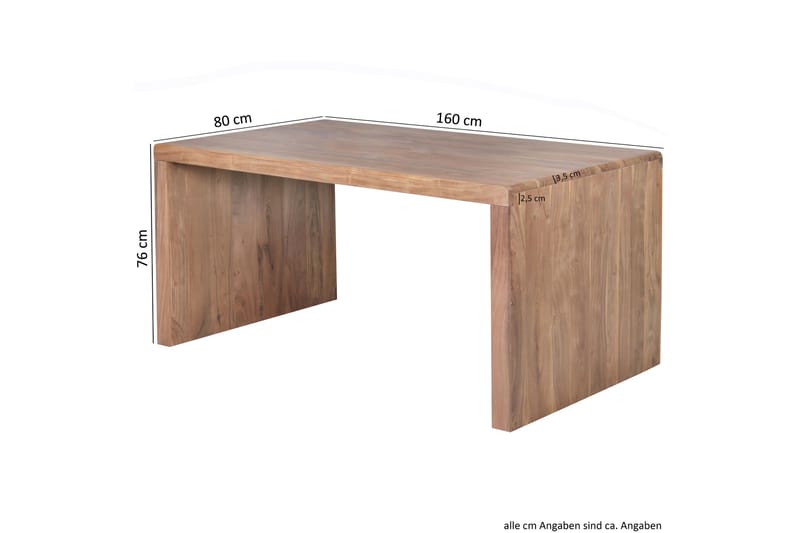 Kanaria Skrivebord 160 cm - Massivt Træ - Møbler - Borde - Kontorbord - Skrivebord
