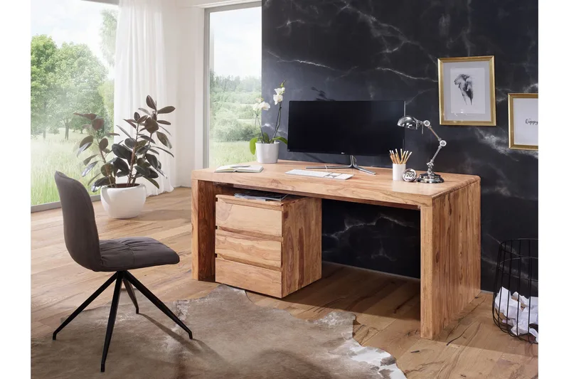 Kanaria Skrivebord 160 cm - Massivt Træ - Møbler - Borde - Kontorbord - Skrivebord
