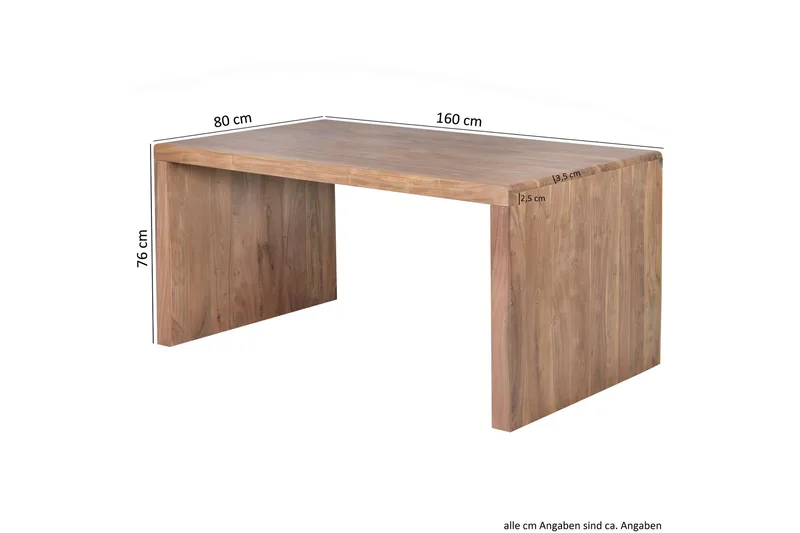 Kanaria Skrivebord 160 cm - Massivt Træ - Møbler - Borde - Kontorbord - Skrivebord