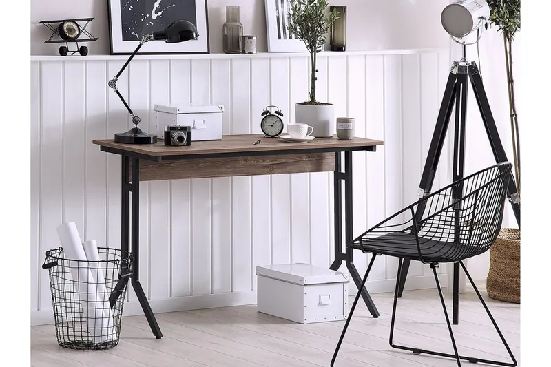 Kashay Skrivebord 120 cm - Brun/Grå - Møbler - Borde - Kontorbord - Skrivebord