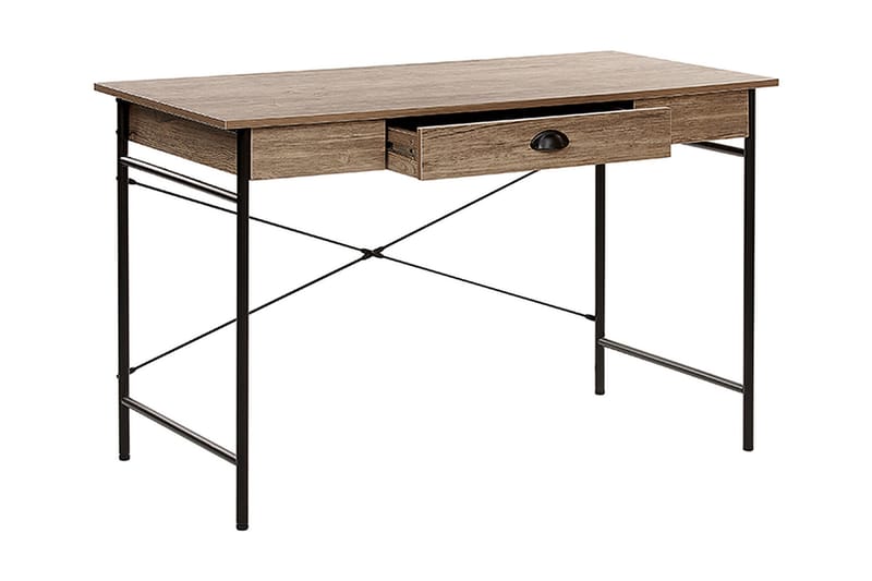 Kataliya Skrivebord 120 cm med Opbevaring Skuffe - Lyset Træ - Møbler - Borde - Kontorbord - Skrivebord