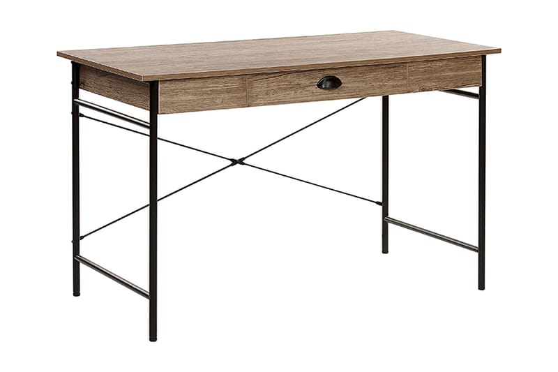 Kataliya Skrivebord 120 cm med Opbevaring Skuffe - Lyset Træ - Møbler - Borde - Kontorbord - Skrivebord