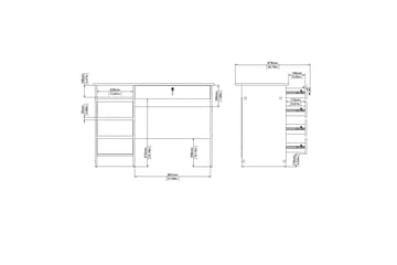 Klintberg Skrivebord 109 cm - Hvid - Møbler - Borde - Kontorbord - Skrivebord