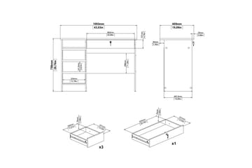 Klintberg Skrivebord 109 cm - Hvid - Møbler - Borde - Kontorbord - Skrivebord
